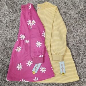 Cat & Jack 2-piece Bundle of Girl's Floral and Striped Dresses